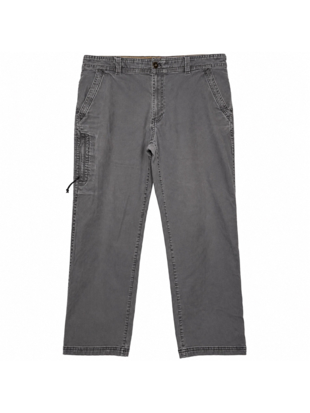 G.H. Bass Groundwork Pants Mens 38x30 Gray Canvas Carpenter Utility Workwear